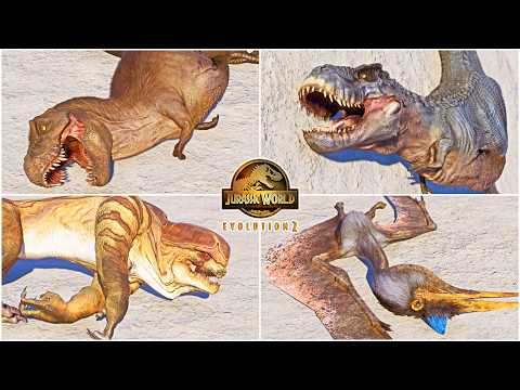 ALL 122 DINOSAURS & REPTILES OLD AGE DEATH ANIMATIONS AND LIFE EXPECTANCY | DREX | JWE2