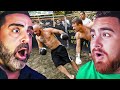 LosPollosTV And Dad React To 17 Minutes Of People Getting SLUMPED STREETBEEFS