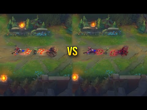Blood Moon Zed vs Immortal Journey Zed Skin Comparison - League of Legends