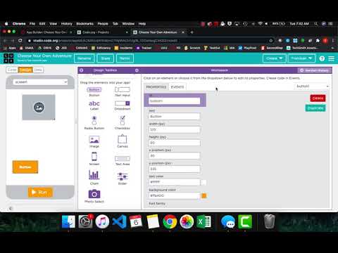 Adding Elements in the Code.Org App Lab