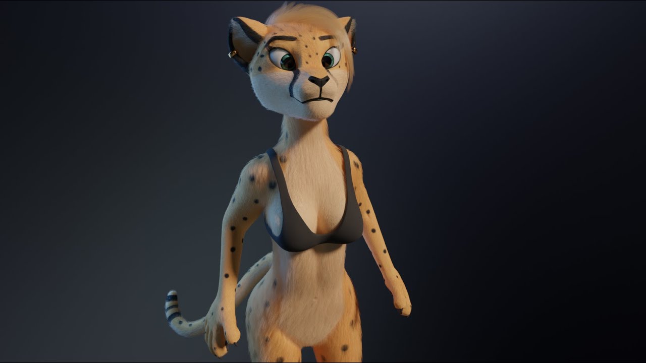 Hera Anthro Guepardo Modelo 3D