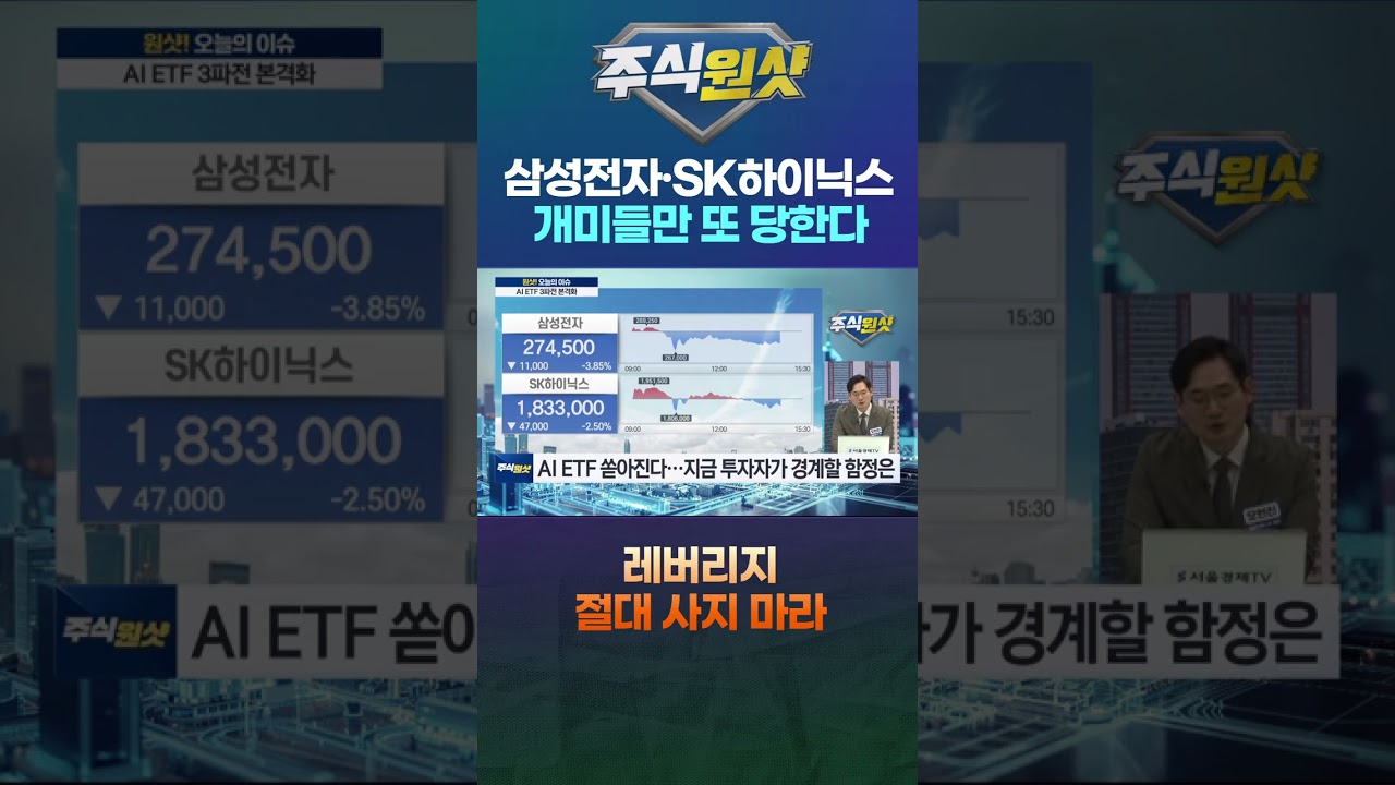 삼성전자·SK하이닉스 개미들만 또 당한다... 레버리지 절대 사지 마라