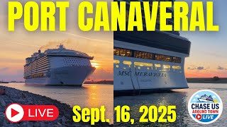 LIVE: Watching the Cruise Ships Leaving Port Canaveral LIVE! (Sept. 16, 2025)