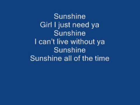 Jesse McCartney Sunshine with lyrics