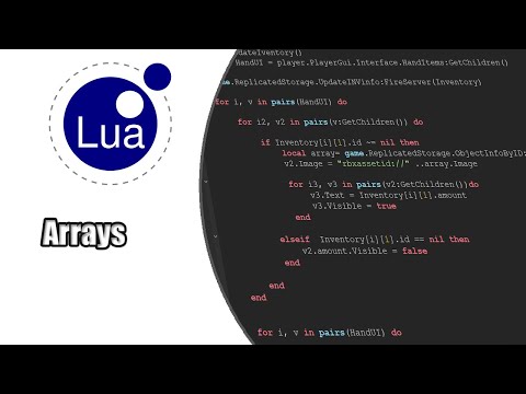 Lua Scripting Tutorial 2 Arrays
