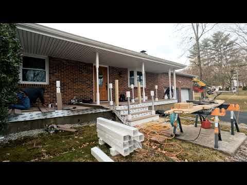 Building Up: Day 3 of Front Porch Project in Forest Hill, MD!