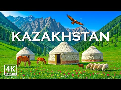 Kazakhstan 4K -  Scenic Relaxation Film With Calming Music