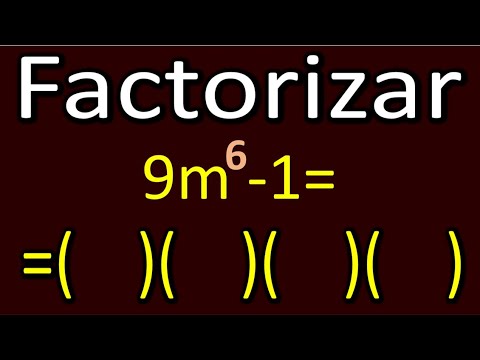 factorización de polinomios, 9m⁶-1