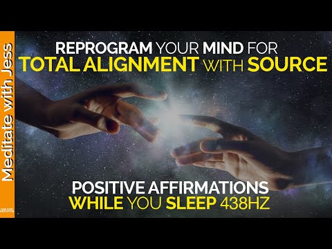 Connect to Source Positive Affirmations While You Sleep.  Sleep Hypnosis. Reprogram. Gratitude 432Hz