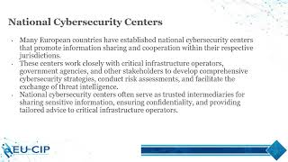 2.4 European mechanisms and platforms for information sharing