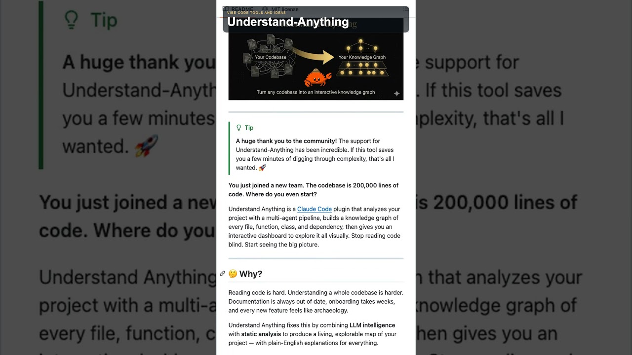 Understand Anything Maps Codebases as Knowledge Graphs #ai #opensource #github