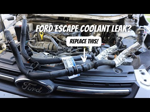 How to Fix Ford Escape Coolant Leak | 2014 Ford Escape 1.6 Heater Hose Replacement