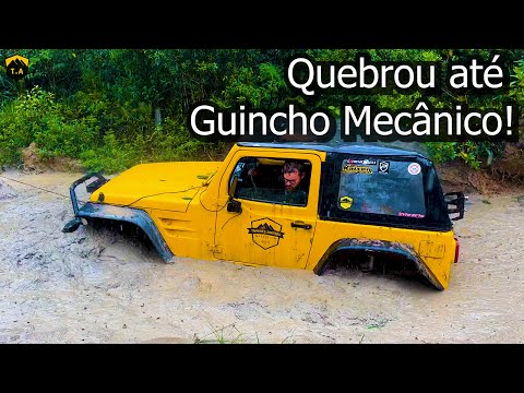 Trilha Cachorro Loco - BARRO INFINITO - Quebrou o guincho mecânico! - com @WaldysOffRoad