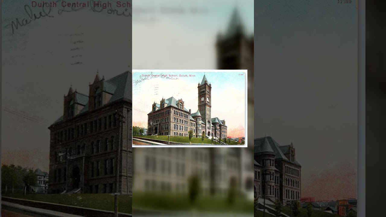 Duluth Central High School, Divided Back Postcard, Duluth, Minn., 1909 Video