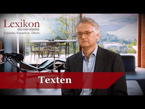 Lexikon des Chefwissens: Texten (Grundlagen Marketing) - Die Deutsche Wirtschaft