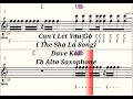Can't Let You Go (The Sha La Song) - Eb Alto Saxophone - Play Along  Sheet Music  Backing Track