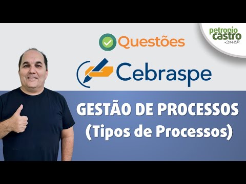 Questões CEBRASPE - Gestão de Processos - Tipos de Processos - Petronio Castro