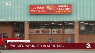 Two men injured in parking lot shooting