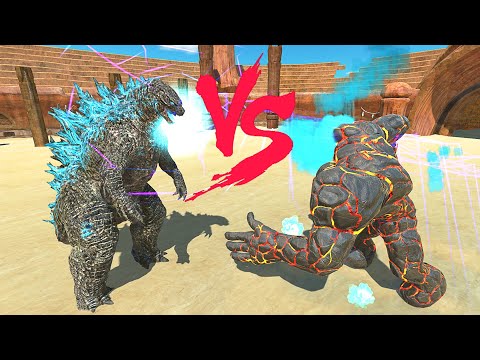 GODZILLA 2021 vs LAVABOY AT THE ARENA - Animal Revolt Battle Simulator