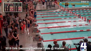 IHSAA Girls Sectional Swimming Finals @ Warsaw