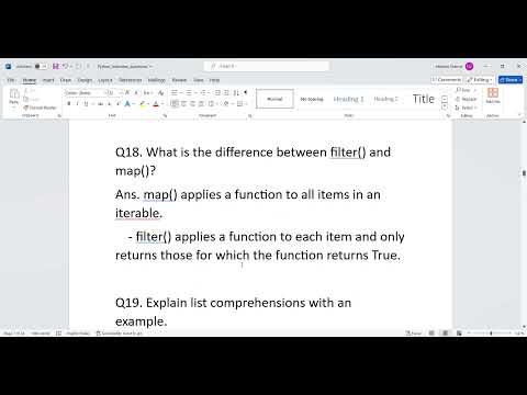 18 Python Interview Questions Coding Education Python Interview Difference Map Filters True