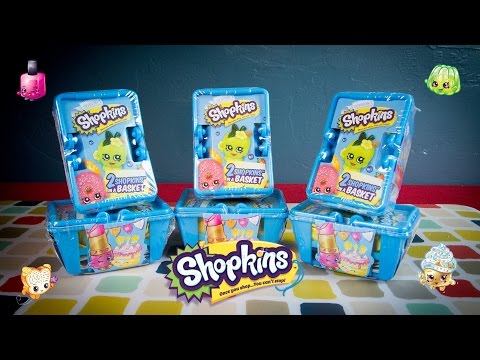 SHOPKINS 6 Shopkins Blind Baskets 2-in-1 - Kinder Playtime Video
