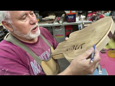 “Contouring a guitar body by hand”