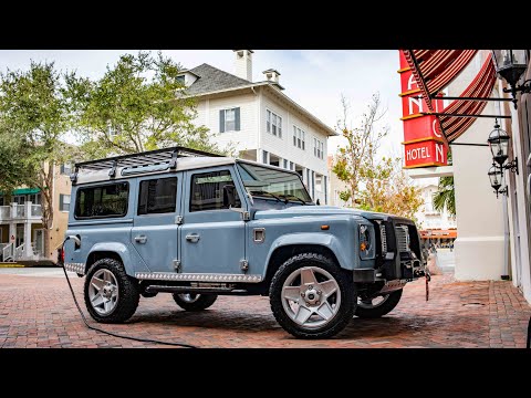 TESLA Powered Electric Land Rover DEFENDER 110 FULLY RESTORED | ECD Automotive Design
