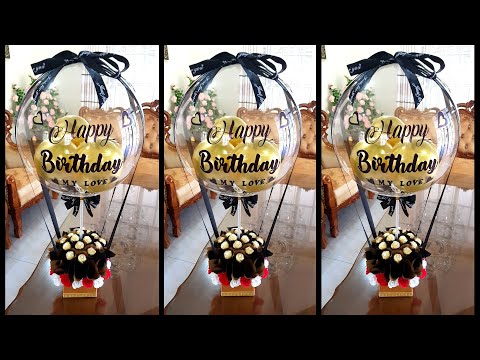 Ferrero Rocher Hot Air Balloon || DIY ferrero rocher bouquet