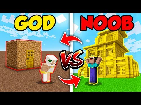 Minecraft NOOB vs. GOD: SWAPPED HOUSE BUILD CHALLENGE in Minecraft (Compilation)