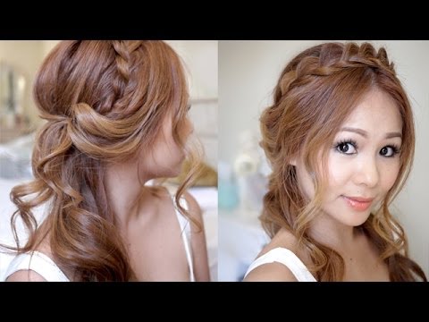 Recogido con diadema para graduación