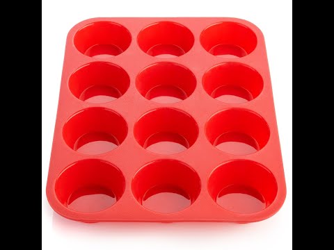 12 cup silicon muffin tray -12 cavity cup cake tray, baking ...