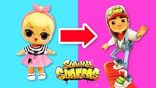 SUBWAY SURFERS 🛤 JAKE, TRICKY &amp; FRESH 🏂 with CUSTOM LOL SURPRISE DOLLS! - Toy Transformations