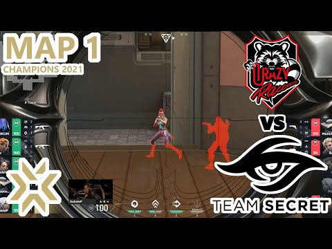 Crazy Raccoon VS Team Secret Map 1 - Highlights - VALORANT Champions 2021: Group Stage C