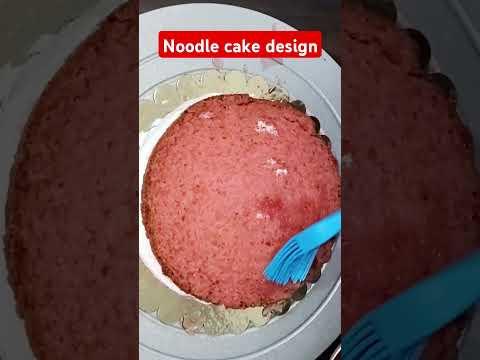 how to make noodle cake design #short #cake #strawberrycake #noodlecakedesign#shrijisavitrikitchen