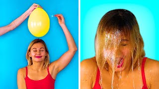 BEST CHALLENGES AND PRANKS ON YOUR FRIENDS || Water Balloon Challenge by 123 GO! GOLD