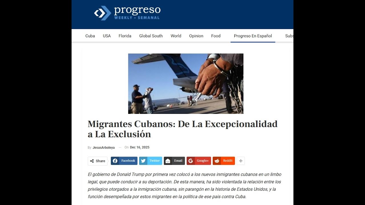 Emigración cubana en EEUU: del privilegio y las ayudas sociales a la persecución fascista