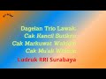 Trio Dagelan Cak Kancil Cak Markuwat Cak Mu Ali Ludruk RRI Surabaya