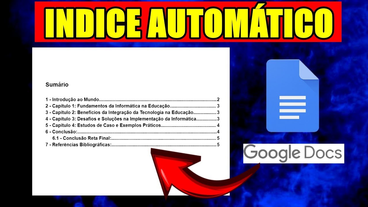 Indice Automático no Google Docs