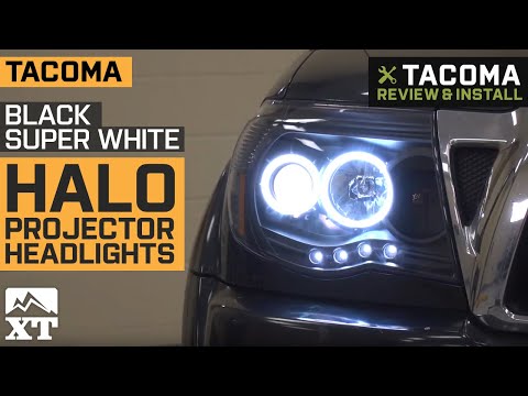 Tacoma Black Super White Halo Projector Headlights (2005-2009) Review & Install