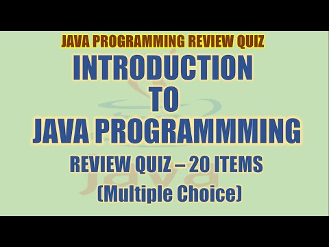 Introduction To Java Programming Review Quiz Java Programming Tutorial Series