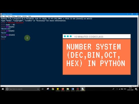 Number System Dec Bin Oct Hex In Python Full Python Beginner Course