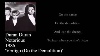Duran Duran - Vertigo (Do the Demolition) (Lyrics)