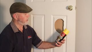 How to - REPAIR A LARGE HOLE  in a masonite hollow core door