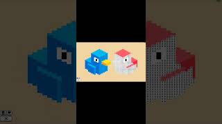 Love Birds (Isometric 1 Pack) | Coloring Pixels #shorts #games #relaxing #pixel #art