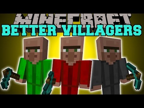 Minecraft: BETTER VILLAGERS (LUMBERJACKS, MINERS, & FARMERS!) Mod Showcase