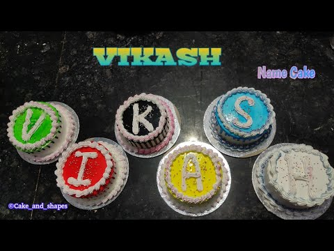 Vikash name cake || cake_and_shapes #namecakes #cake_and_shapes