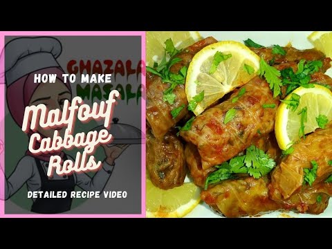 Stuffed cabbage rolls | Malfouf arabic food | Mahashi cabbage rolls recipe