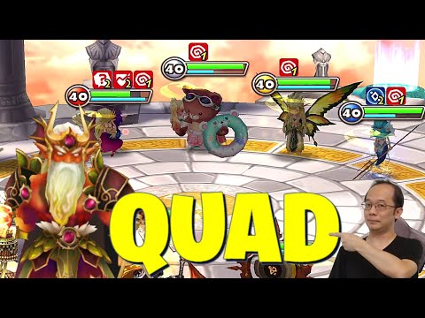 Summoners War - OKEANOS doing the QUAD