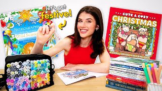 COZY COLORING VLOG 🎄 Alcohol Marker Coloring, Christmas Shopping & Festive Coloring Plans